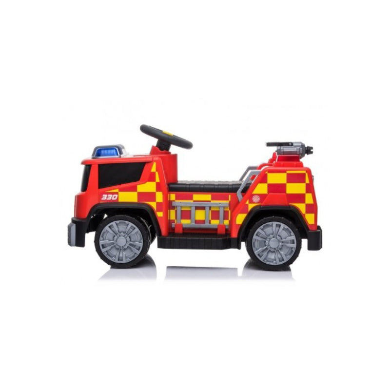 6V 4-Wheel Ride On Fire Truck - Red