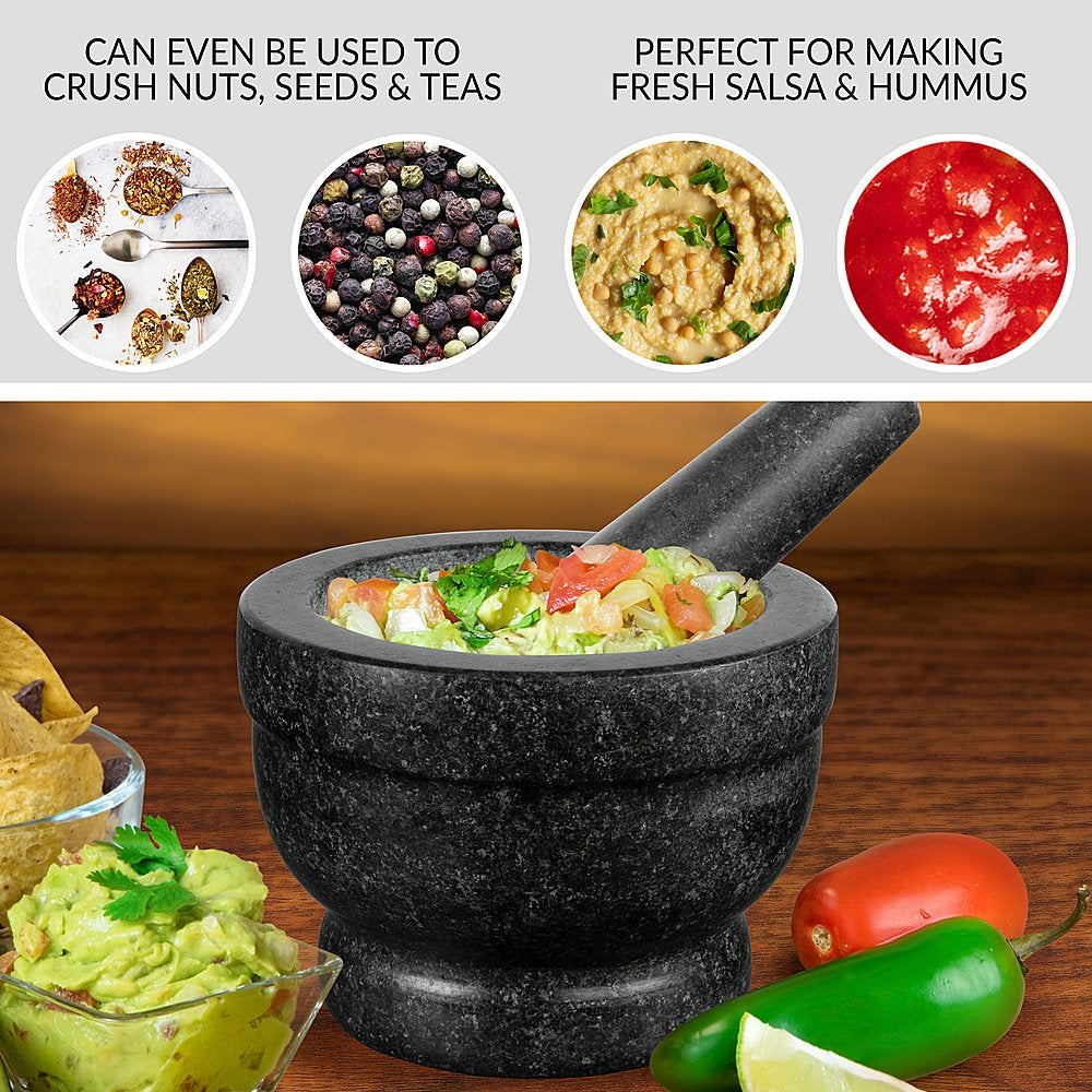 Taco Tuesday Granite Mortar and Pestle Set - Gray - Curacao