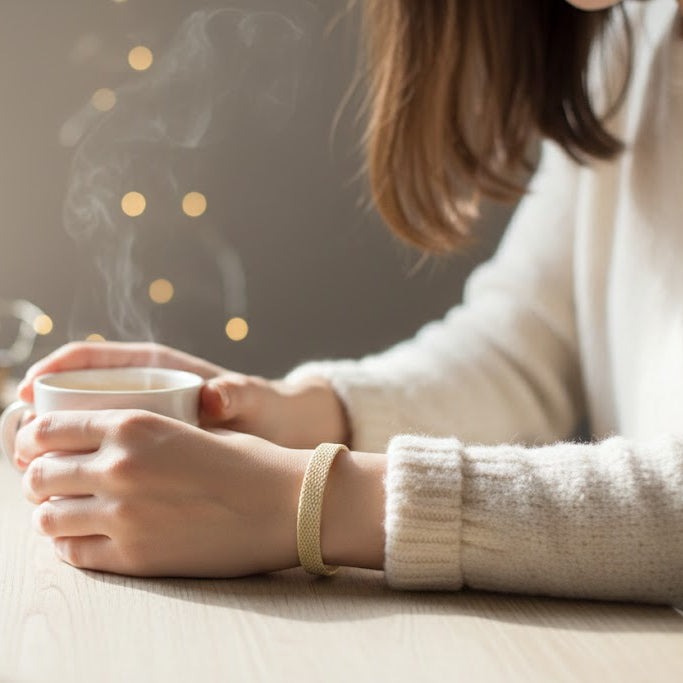 Metal Alchemist Woven Armor Cuff In 18K Gold Plated Over 925 Sterling Silver