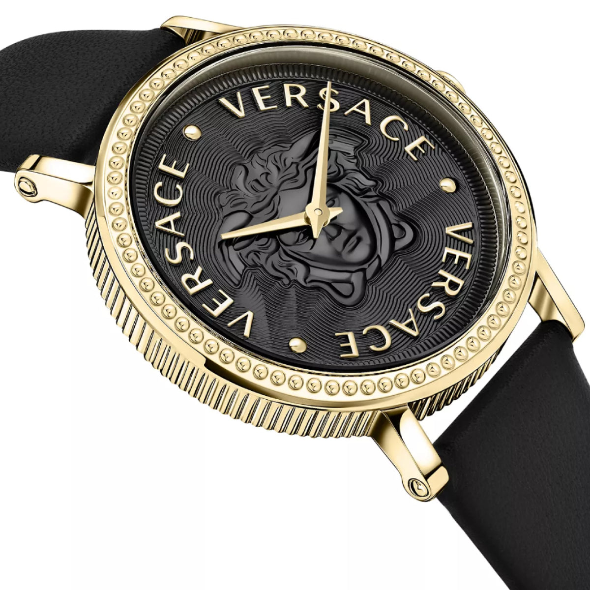 Versace V-Dollar Women's 37mm Swiss Strap Watch - Black