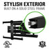 Sanus VLF728-B2 Full Motion TV Wall Mount for 42" to 90" Display - Black - Curacao