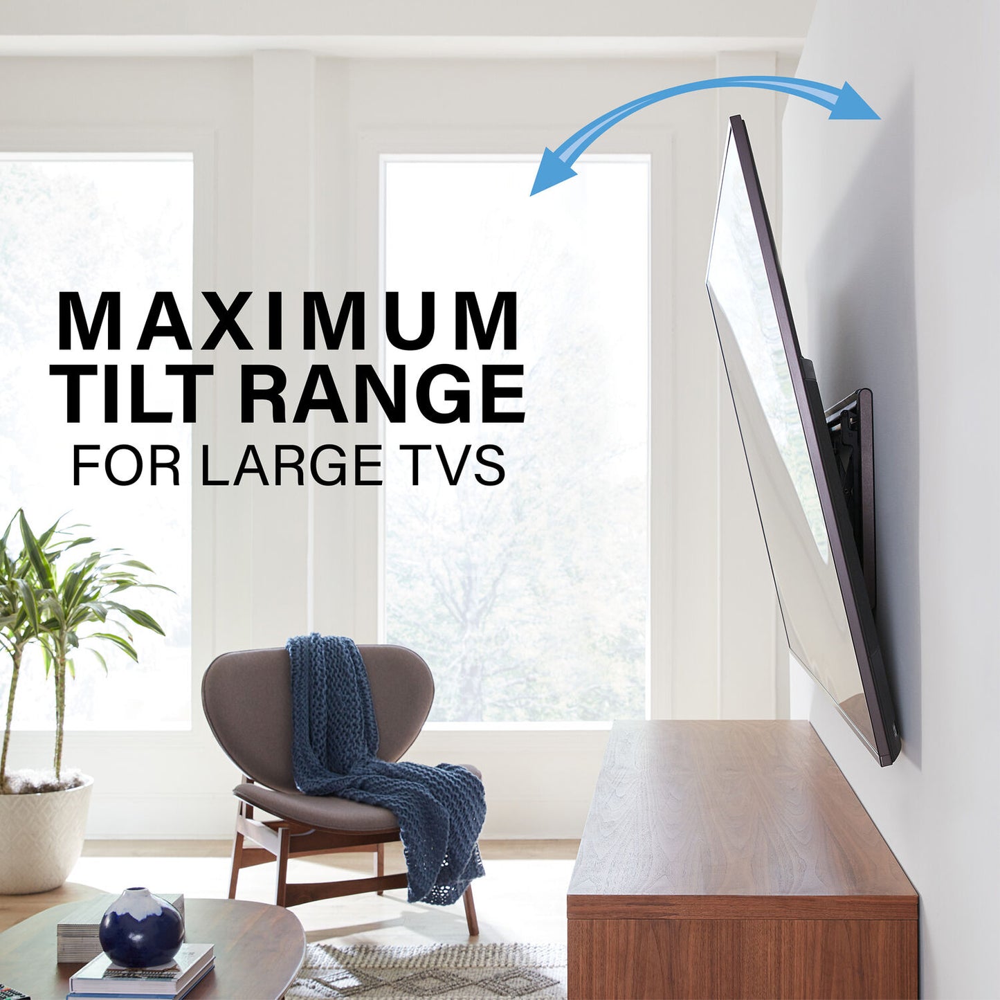 Soporte de pared para TV Sanus VLT7-B2 Advanced Tilt Premium de 42" a 90" - Negro