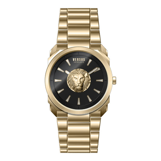 Reloj Versus Versace 902 para hombre, pulsera de oro de 40 mm, esfera negra