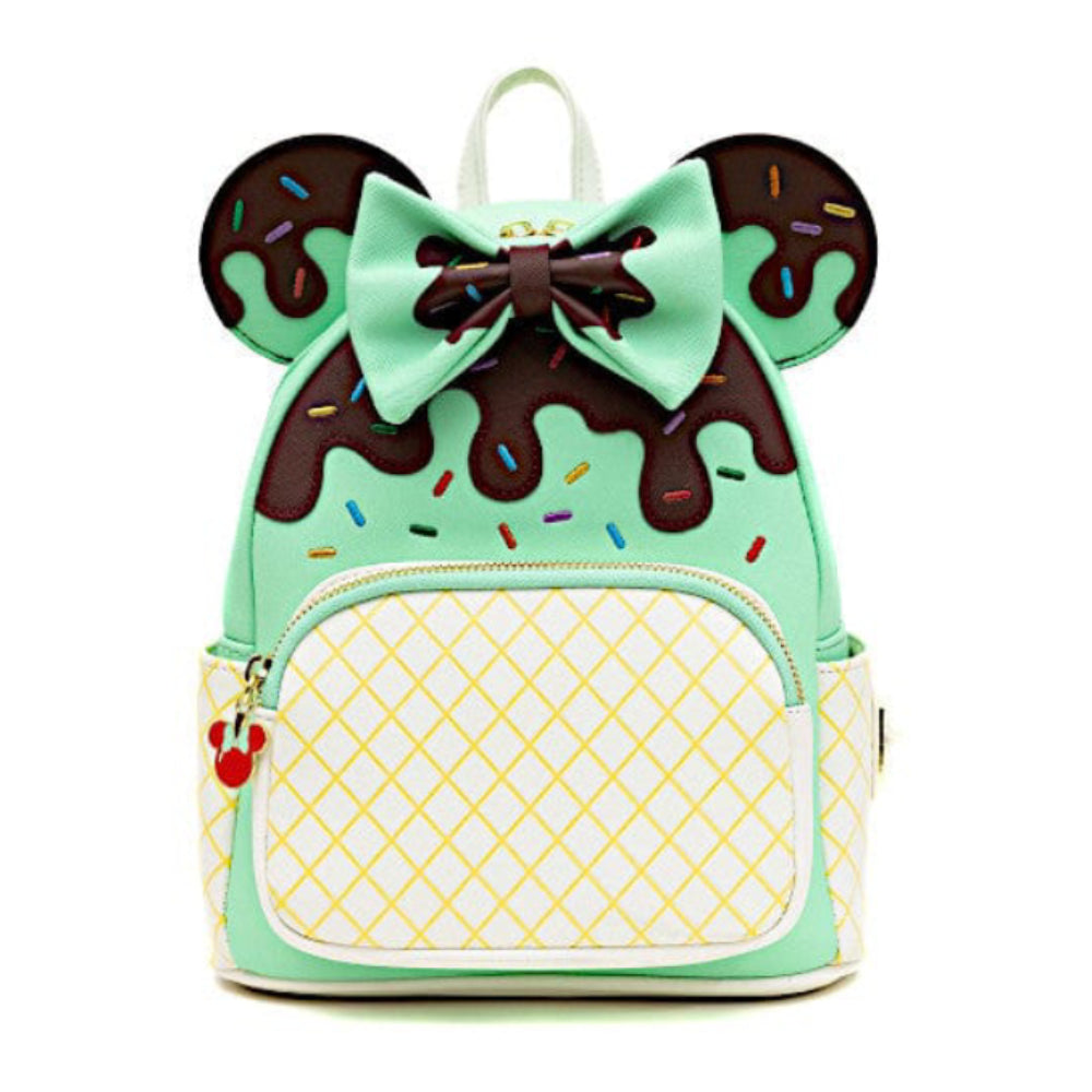 Mochila pequeña con diseño de helado de menta de Minnie Mouse de Disney de Loungefly