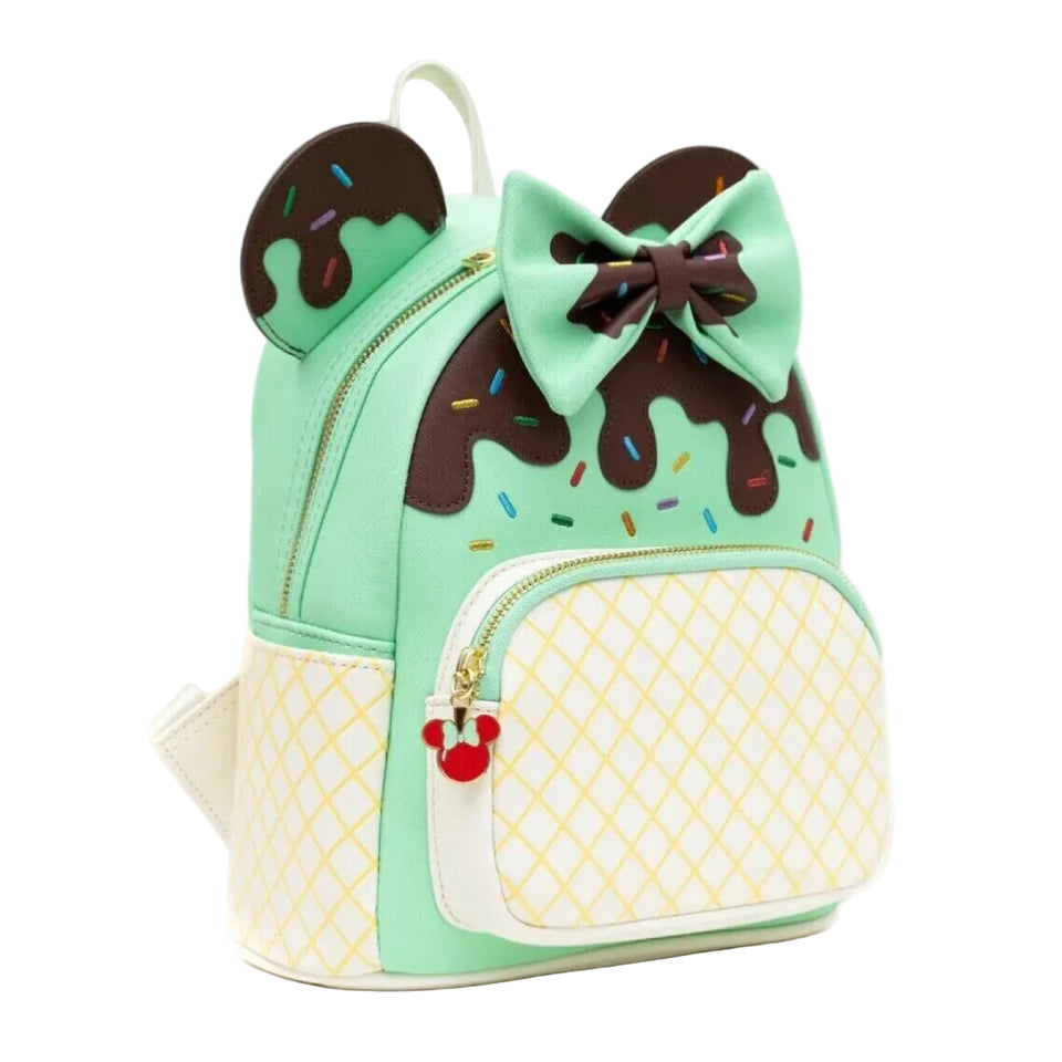 Loungefly Disney Minnie Mouse Mint Ice Cream Cone Mini Backpack– Curacao