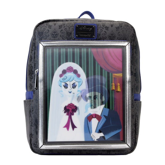 Mochila pequeña lenticular con retrato de la novia de la viuda negra de Disney Haunted Mansion de Loungefly