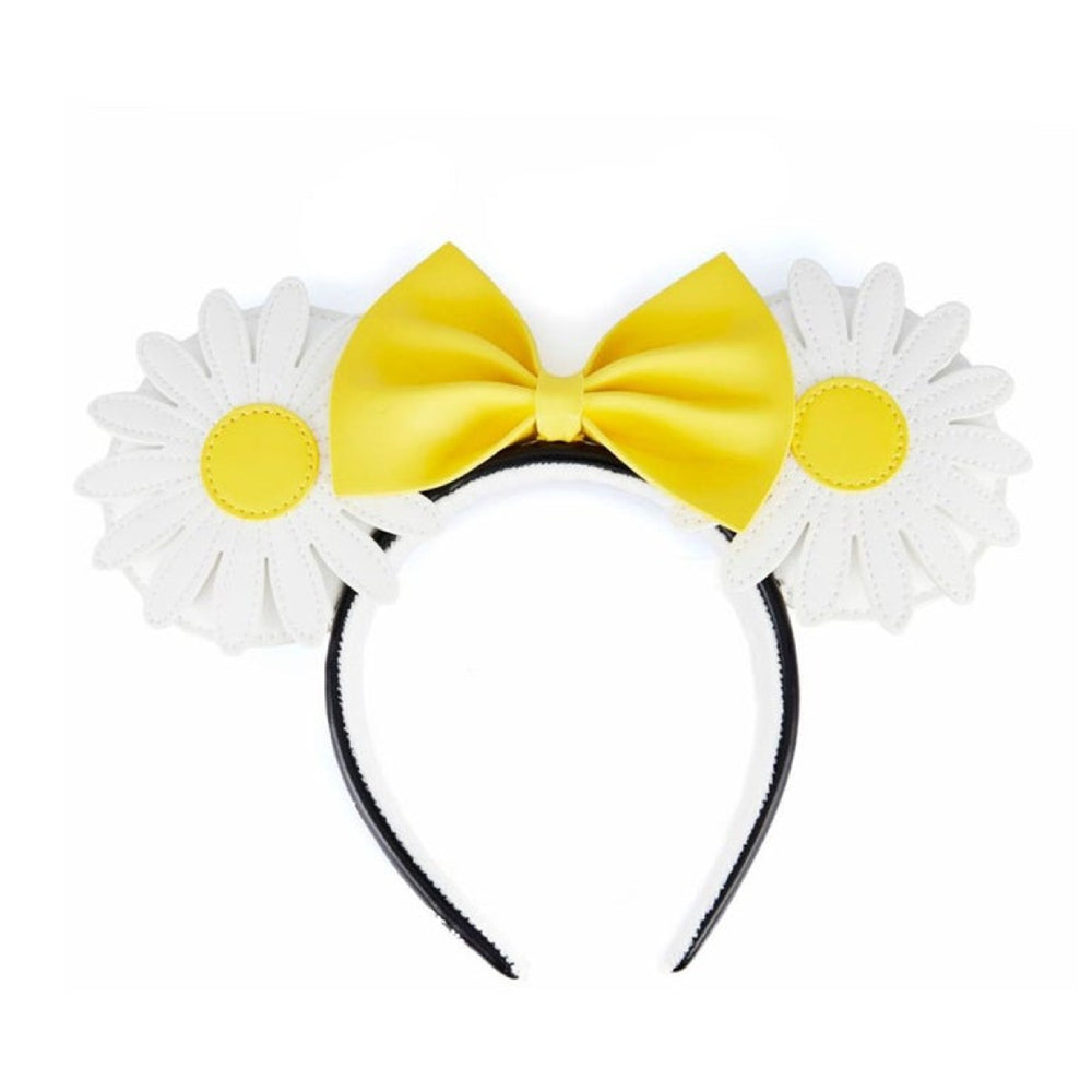 Loungefly Disney Minnie Mouse Daisy Ears Headband, White/Yellow