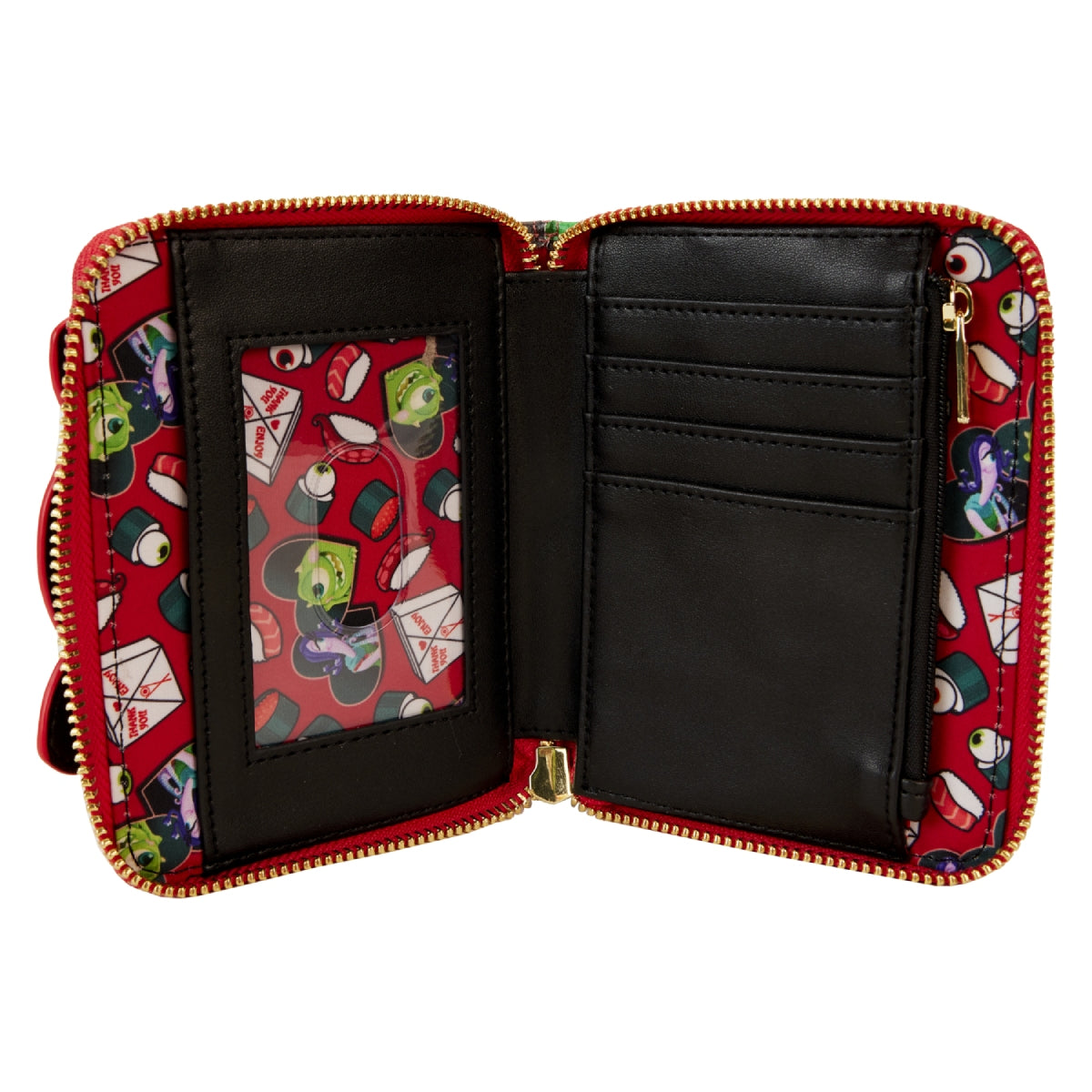 Loungefly Pixar Monsters, Inc. Harryhausen's Takeout Boo Zip Around Wallet