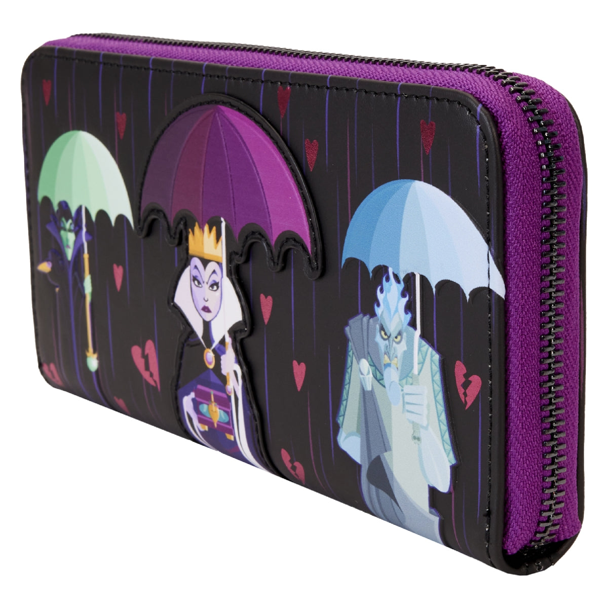 Loungefly Disney Villains Curse Your Hearts Zip Around Wristlet Wallet