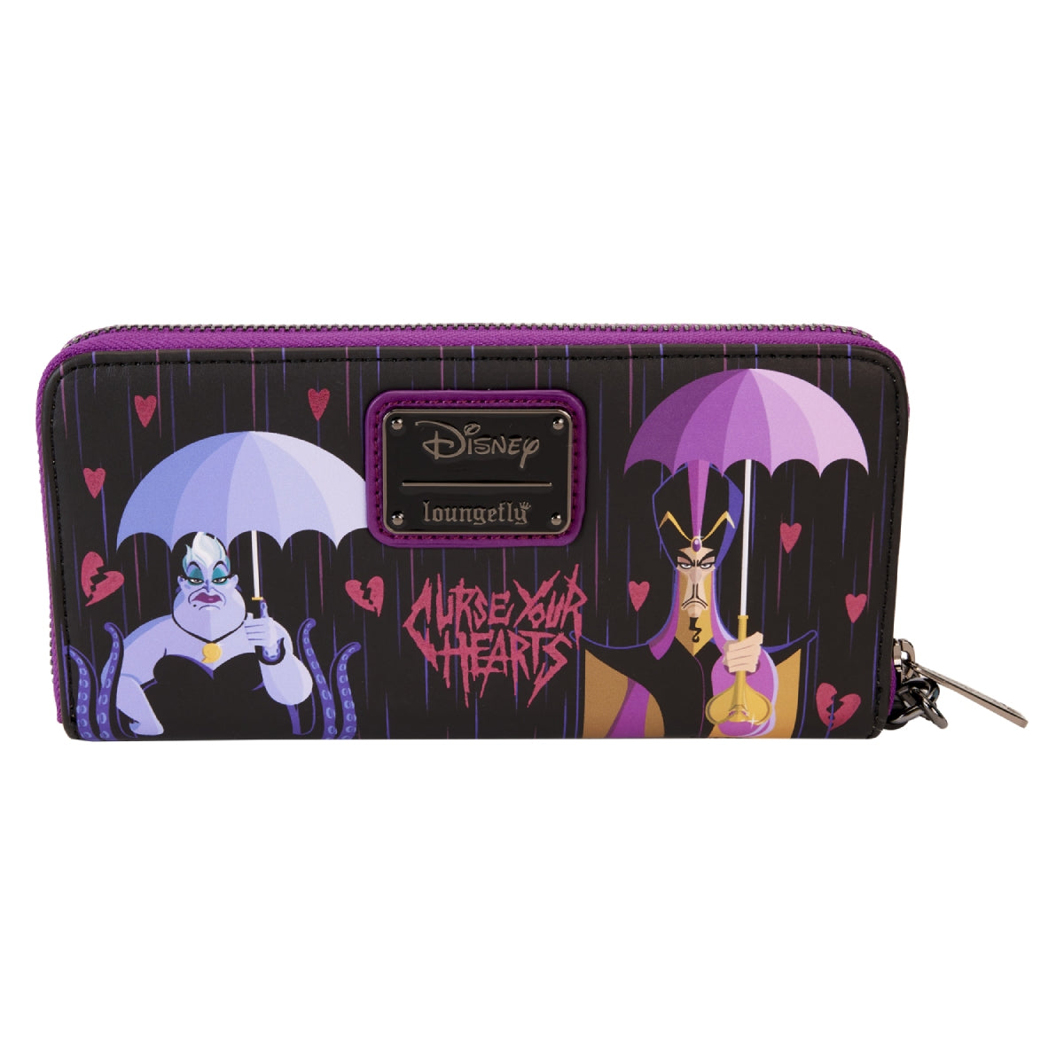 Loungefly Disney Villains Curse Your Hearts Zip Around Wristlet Wallet