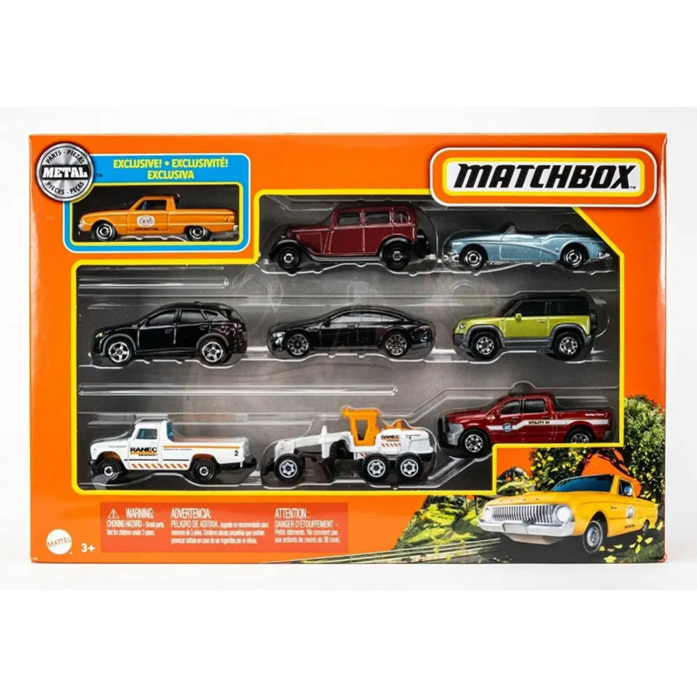 Coches o camiones de juguete de fundición a presión de Matchbox (juego de 9) - Surtido