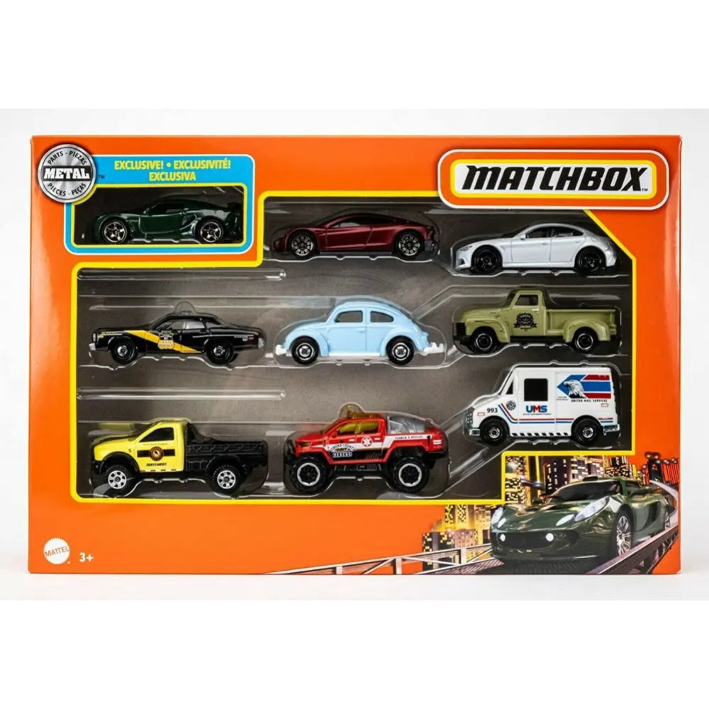 Coches o camiones de juguete de fundición a presión de Matchbox (juego de 9) - Surtido