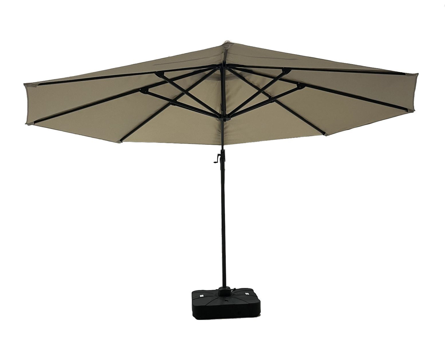 The Outdoor Institute Roma 11' Hanging Umbrella with Base - Gray