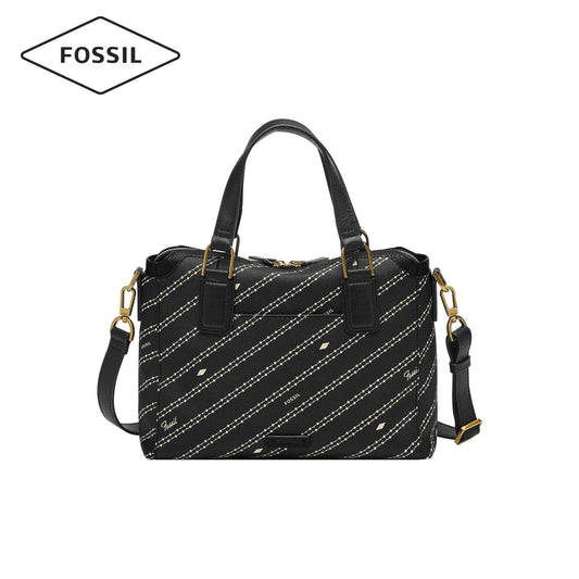 Bolso tipo cartera Fossil Jacqueline - Negro/Hueso 